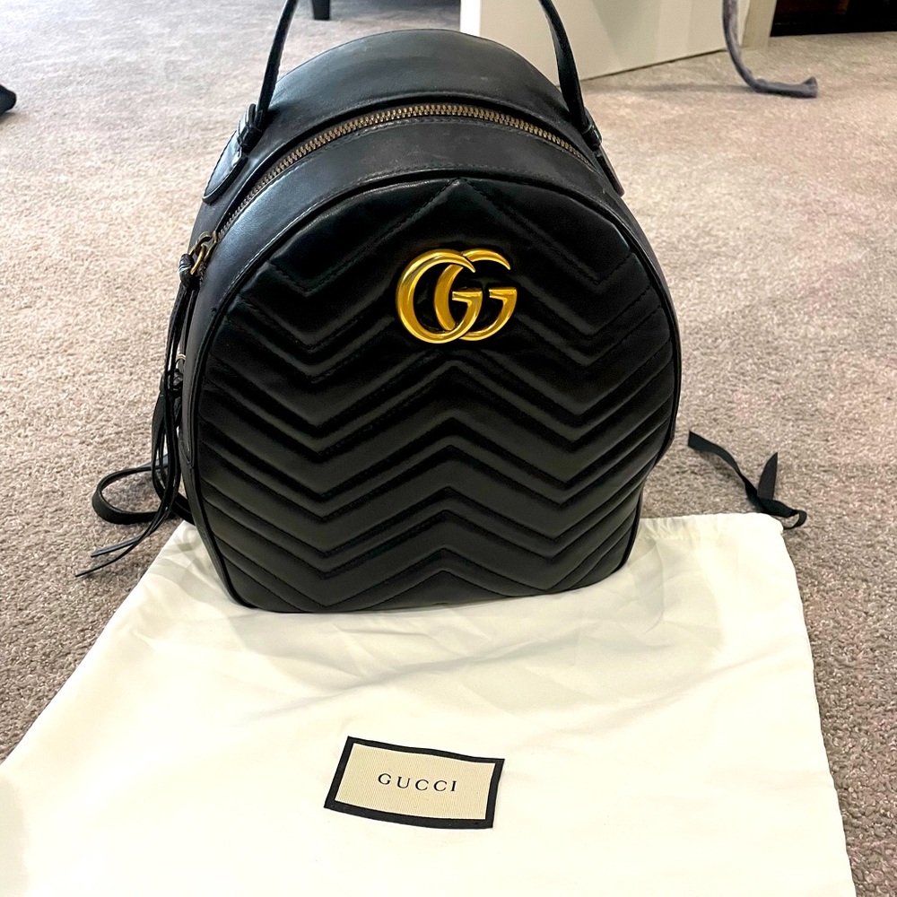 Gucci Marmont Quilted Backpack